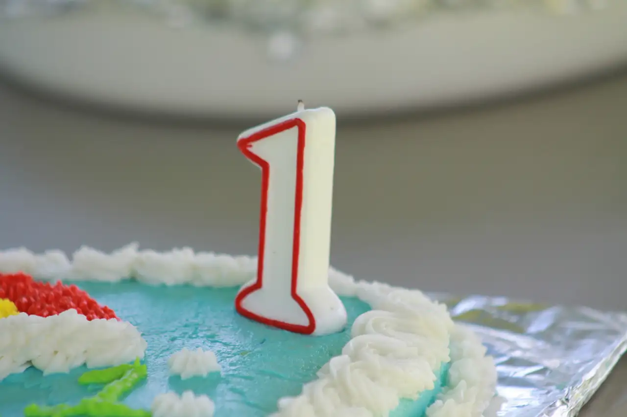 Один год, первый день рождения, торт, свеча, сайт, люди и жизнь, Роман Шевченко, Олег Чувакин
