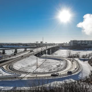 Кемерово, Кемеровская область, снимок с неба, зима