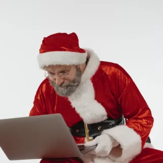 Дед Мороз, компьютер, письмо, отправить, читать